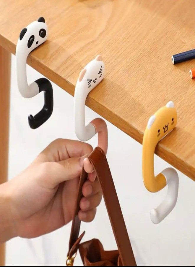 Tusig Cute Portable Travel Plastic Animal Hook for Hanging Decorative Table Purse Bag Hooks Wall Hanger Holder Handbag Hanger(Pack of 2), Assorted - Image 2